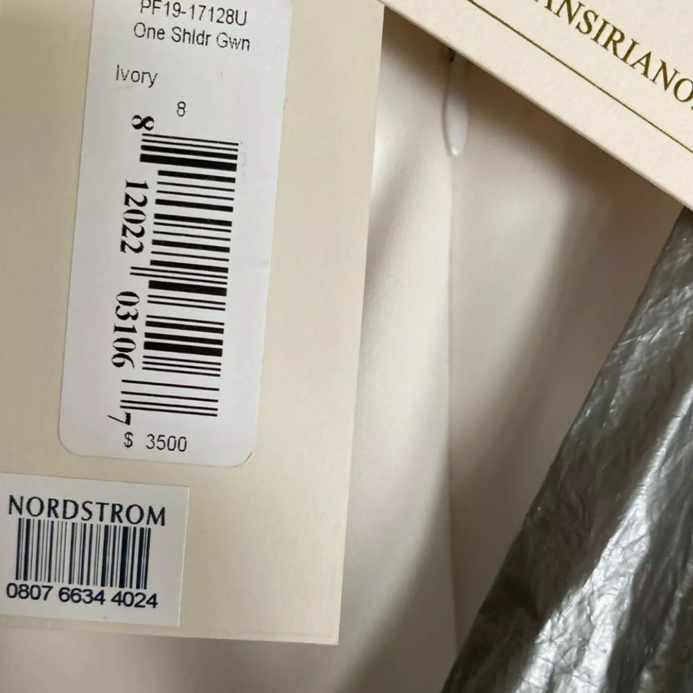 CHRISTIAN SIRIANO Ivory Off the One Shoulder Gown - Picture 11 of 12